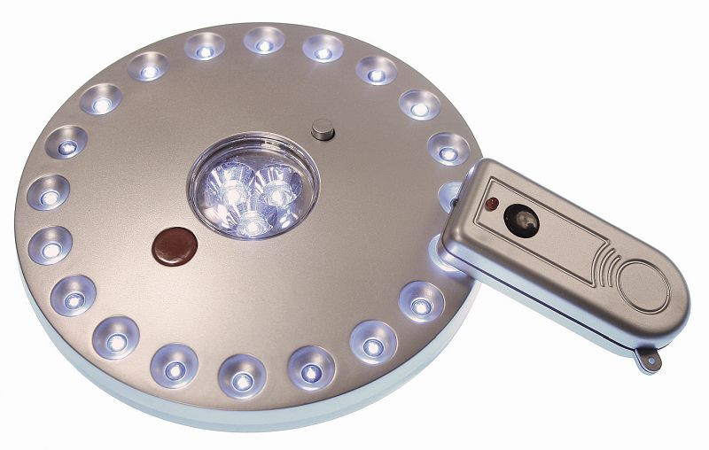 as-Schwabe LED Spot-Leuchte 20+3 mit Fernbedienung mit 20+3 extra hellen LED, Ein-/Ausschalter, 46960