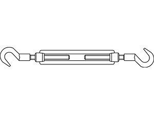 Spannschlossmuttern DIN 1480 Stahl SP HH M 6 galvanisch verzinkt VE=S