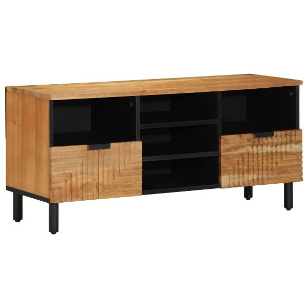 vidaXL TV-Schrank 100x33,5x46 cm Massivholz Akazie, 4017774