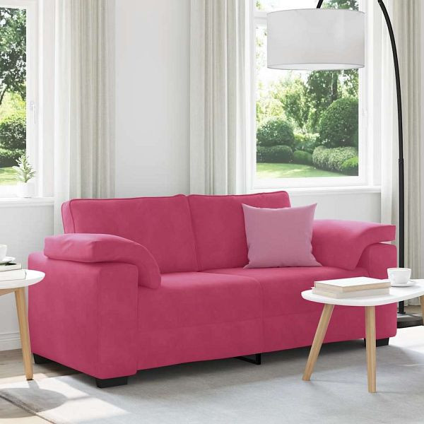 vidaXL Zweisitzer-Sofa Weinrot 140 cm Samt, 4105271