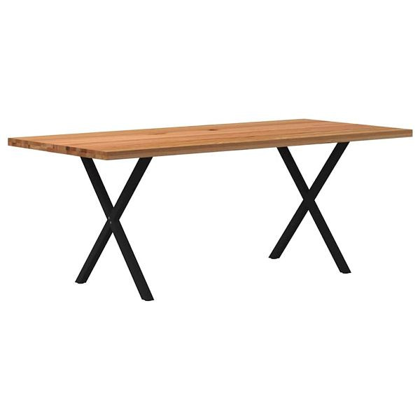 vidaXL Esstisch Hellbraun 200x90x74 cm Massivholz Eiche Rechteckig, 3304238