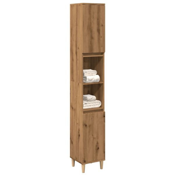 vidaXL Badschrank Artisan-Eiche 30x30x190 cm Holzwerkstoff, 857103