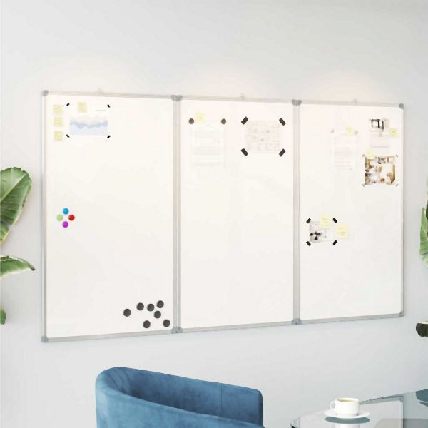 vidaXL Magnetisches Whiteboard Klappbar 120x100x1,7 cm Aluminium, 4005359