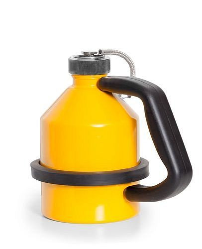 FALCON Sicherheitskanne aus Stahl, mit Schraubkappe, 1 Liter Volumen, G1 1/4" Gewinde, gelb, 187522