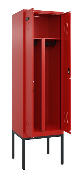 C+P PSA Doppel-Spind Evolo PLUS, Gestell, 2 Abteile, 2120x600x500mm, 3020/3020, Zylinderschloss, 0490327-20P S10052
