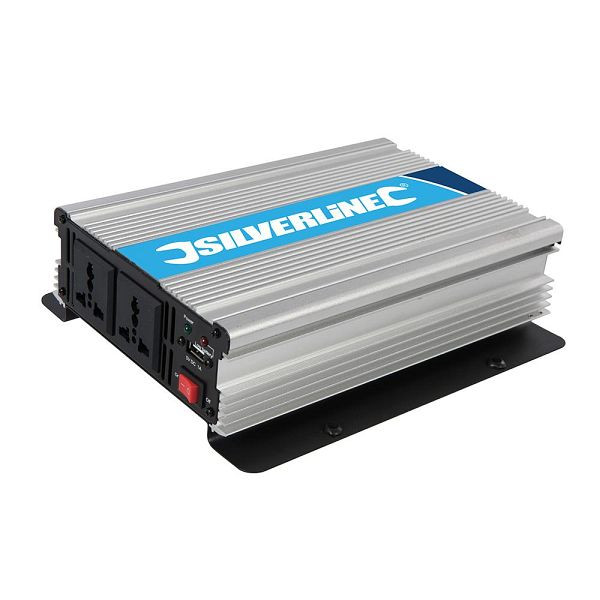 Silverline Spannungswandler, 12 V, 1000 W (2 x 500 W), 168754