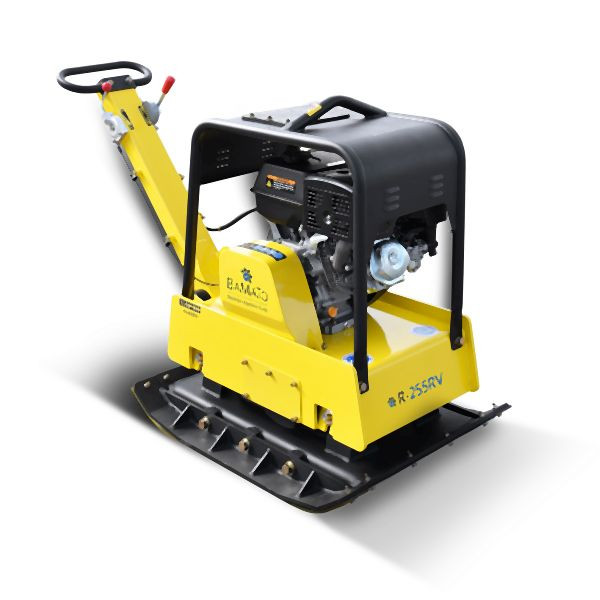 BAMATO Rüttelplatte mit Vor- und Rücklauf, 38 kN, 255 kg, Gummimatte, R-255RV