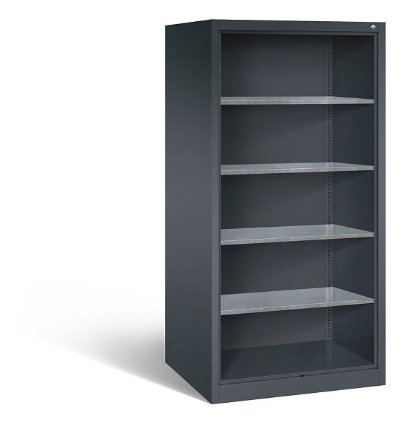 C+P Stahl-Regal Serie 89, H1950xB930xT800mm, Farbe: Schwarzgrau, 8924-02 S10003