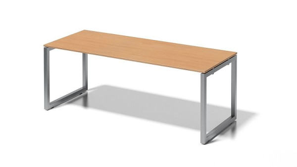 Bisley Cito Schreibtisch, 740 mm höhenfixes O-Gestell, H 19 x B 2000 x T 800 mm, buche/silber, DOF2008BC355