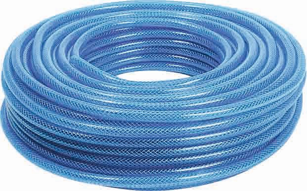 as-Schwabe Druckluftschlauch 50m, 6x3mm, blau PVC-Schlauch mit Gewebeeinlage, transparent, blau, 12700