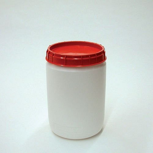DENIOS Superweithalsfass SWH 39, aus Polyethylen (PE), 39 Liter Volumen, weiß-rot, 179658