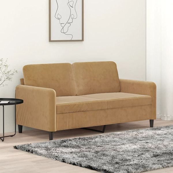 vidaXL 2-Sitzer-Sofa Braun 140 cm Samt, 359449, 8721012141759