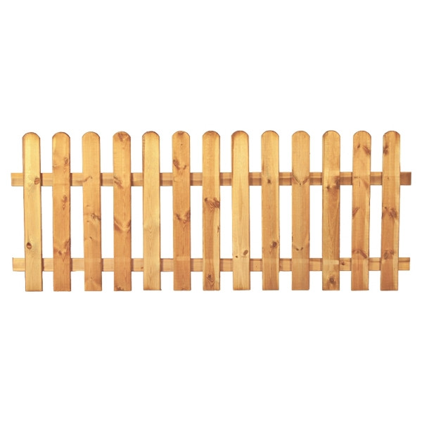 T&J HEIKO-Gartenzaun gerade 200 x 100 cm, Latten 20/90 mm, glatt, kdi grün, Riegel 28/70 mm, 16004