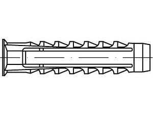 ART 88554 FISCHER-Dübel Nylon SX 6 x 30 S/10 mit Schraube VE=S (50 Stück)