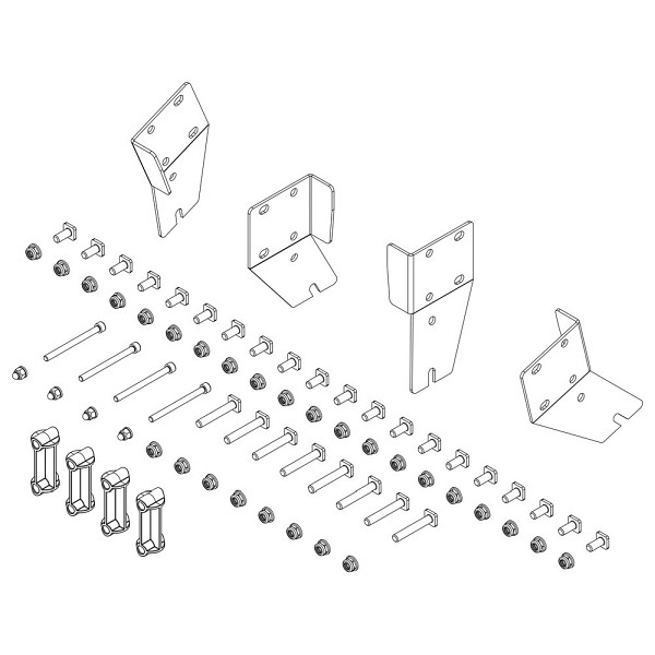 Munk Günzburger Steigtechnik Montagesatz für Podesttreppe komplett einseitig, 800013
