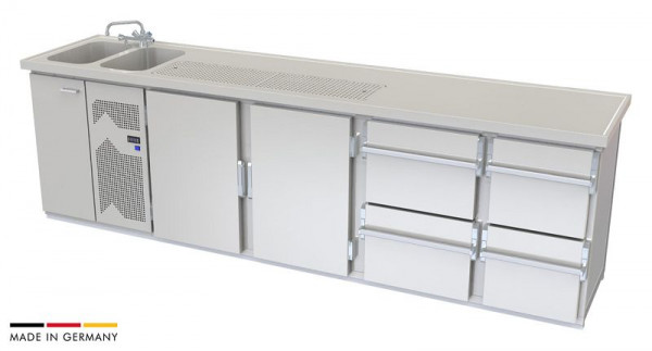 hefa Theke Brillant 31V/2L-TTZZ, Abmaße: 950 x 3.100 x 650/700 mm, Brillant 31V/2L-TTZZ