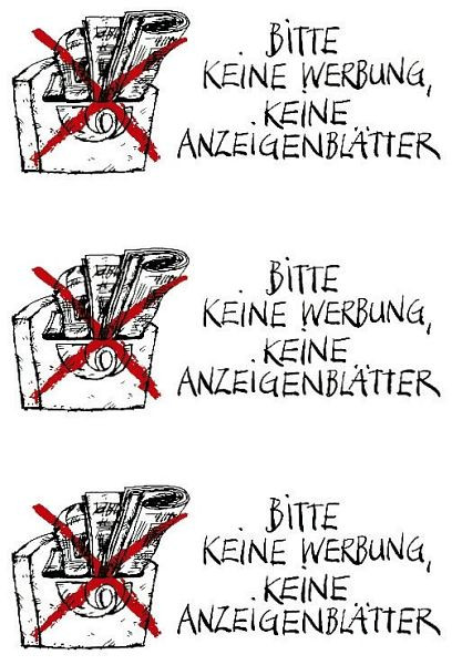 HERMA 5742 Hinweisetiketten Keine Werbung/Anzeigenblatt, wetterfest, 5742