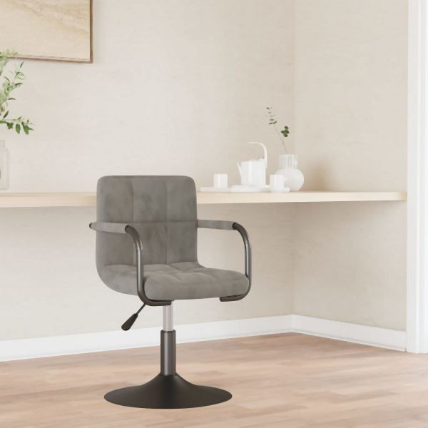 vidaXL Esszimmerstuhl Hellgrau Samt, elegant, elegant, 3087941
