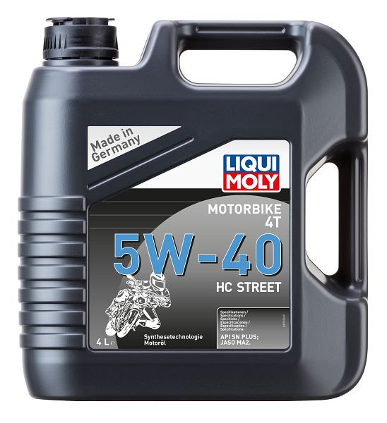 LIQUI MOLY Motoröl Motorbike 4T 5W-40 HC Street, Kanister Kunststoff, VE: 4 Liter, 20751