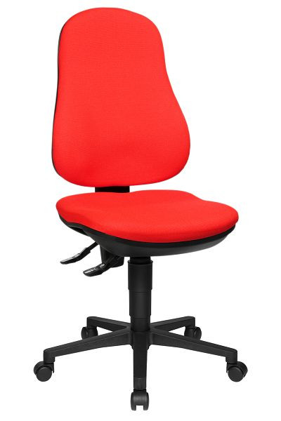 Topstar Bandscheiben-Drehstuhl, spezieller Bandscheibensitz, stufenlose Sitzhöhenverstellung, rot, 8170G21