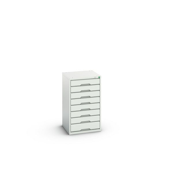 bott verso Schubladenschrank, mit 8 Schubladen, BxTxH: 525 x 550 x 900 mm, Lichtgrau / Lichtgrau, 16925033.16