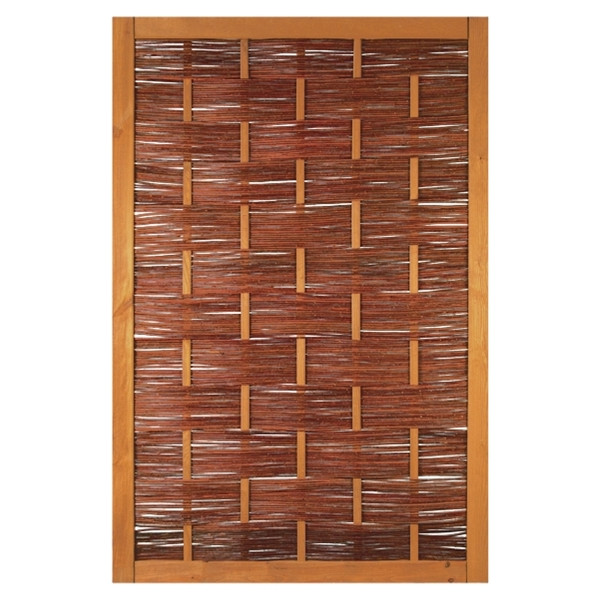 T&J ÄTNA Weidengeflechtzaun 120 x 180 cm, braun gebeizte Weide, 36162