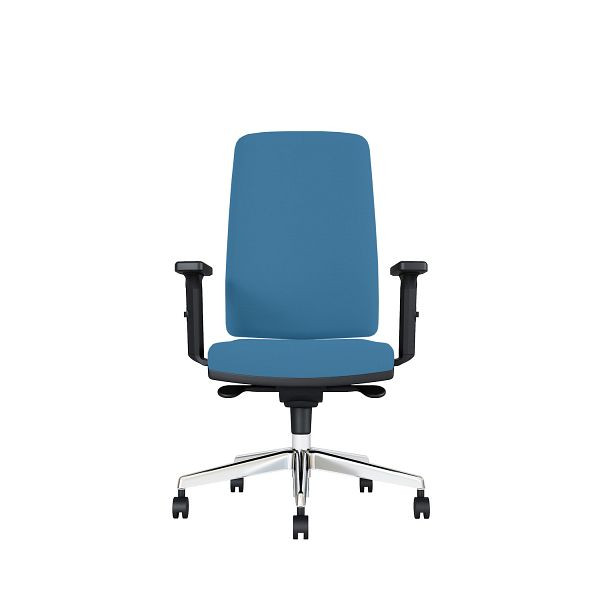 Bisley Bürodrehstuhl Stone, Mit Armlehnen, Aluminiumfußkreuz, MR6332 indigo, STONEALMR6332