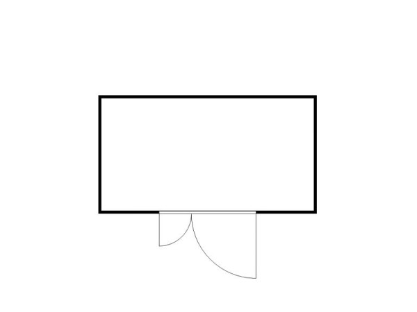 FLADAFI Materialcontainer MC 1400, verzinkt, zerlegt, ohne Boden, Doppelflügeltür (asymmetrisch) auf der 4 m Seite, F14210201-F911