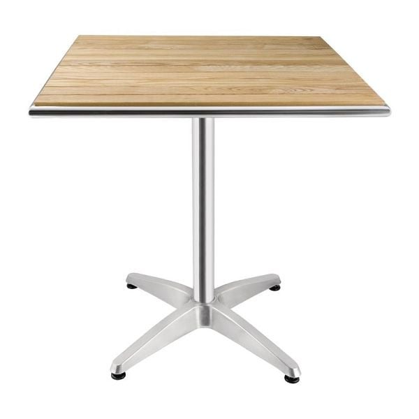 Bolero viereckiger Tisch Eschenholz 1 Bein 70 cm, CG835
