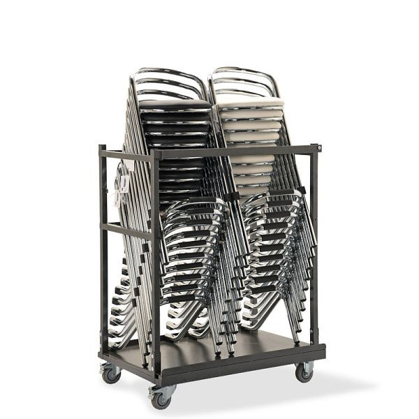 Feros Transportwagen Universal, für Stapelstühle und Barhocker, 105x61x126cm (BxTxH), Hammerschlag, T91100