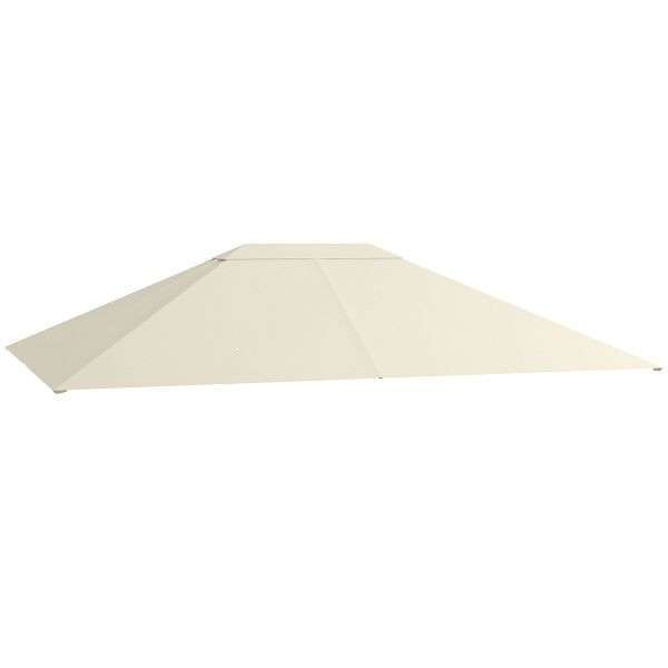 Outsunny Ersatzdach Pavillon Pavillon-Baldachin, wetterbeständig, 397 x 297 cm, Creme, 84C-487V00CW