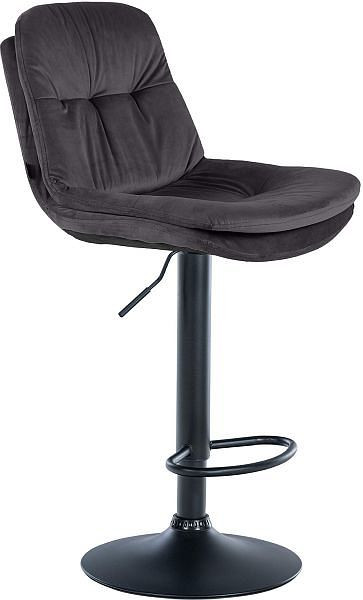 CLP Barhocker Laurel Samt schwarz, schwarz, 323960