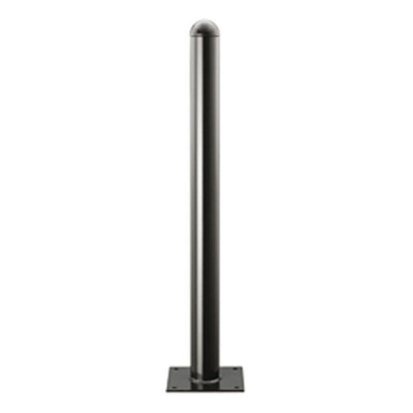 Stein HGS Stilpfosten Ø76mm, Stahl, Kugelkonus, zum Aufdübeln (Bodenplatte 100x200mm), umlegbar, Dreikantzylinder oben, 13344-5dk