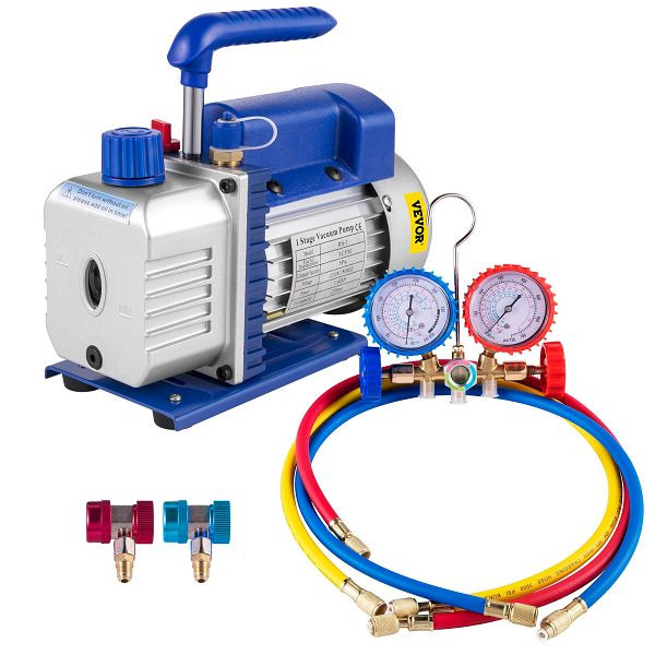 VEVOR 3CFM 85 L/Min Vakuum pumpe Klimaanlagen Entgasung HVAC Unterdruckpumpe R12 R22, 3CFM1-4HPZKBZJOC1V2