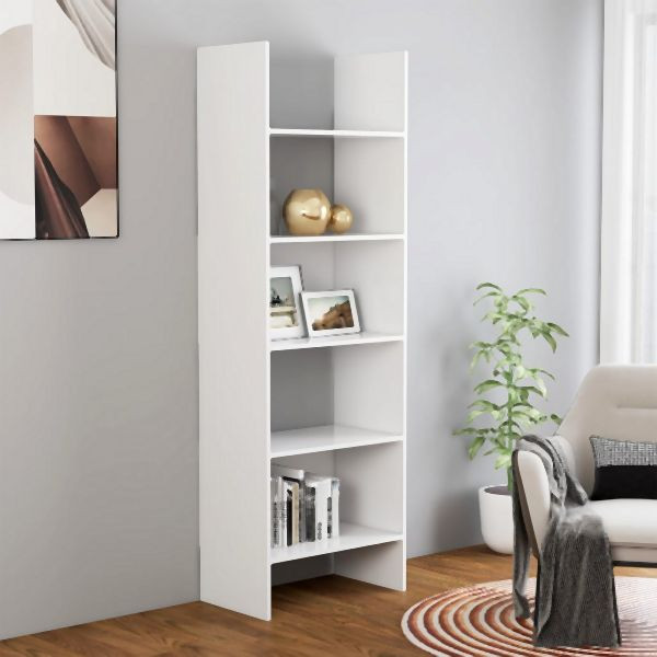 vidaXL Bücherregal Weiß 60x35x180 cm Holzwerkstoff, 803407