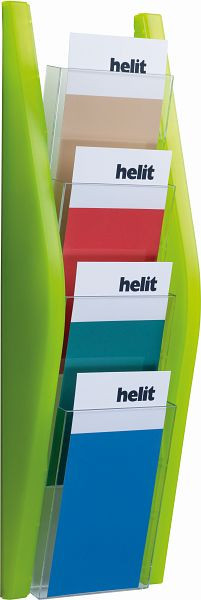 helit Wandbogendisplay "the arc" 4 x 1/3 DIN A4 hoch, grün transluzent, H6270359