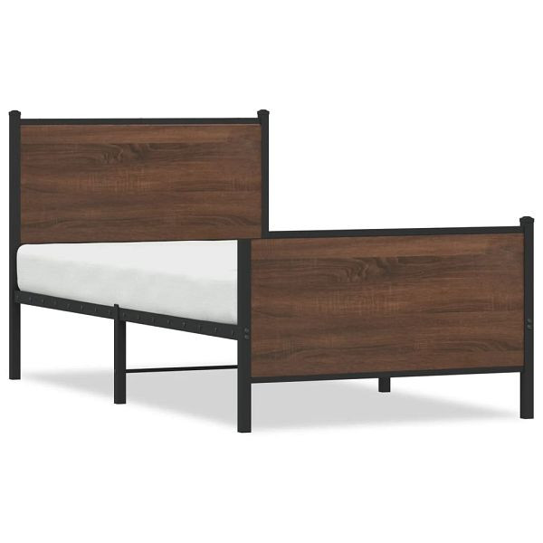 vidaXL Bettgestell mit Kopf- und Fußteil Metall 80x200 cm, 4007774