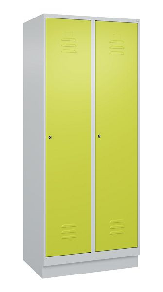 C+P Umkleidespind Classic PLUS, Sockel, 2 Abteile, 1950x800x500mm, 7035/0024, Zylinderschlösser, 080020-22 S10025