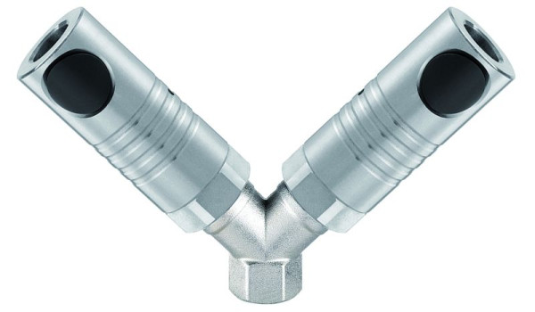 Prevost Y- Verteiler mit zylindrischem Innengewinde und 2 Kupplungen, IG BSPP= G 3/4, CSM 118104