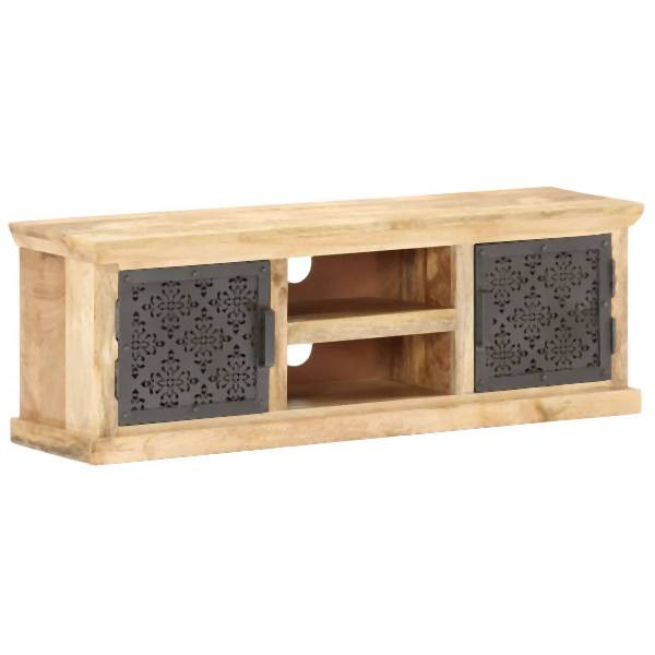 vidaXL TV-Schrank mit Stahltüren 120x30x40 cm Mango Massivholz, 289095