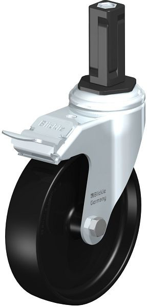 Blickle LKRA-POA 125G-11-FI-EV13 Apparate-Lenkrolle mit Expander & Feststeller, Polyamid, Schwarz, 849040