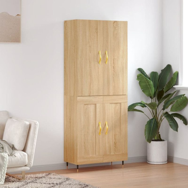 vidaXL Highboard Sonoma-Eiche 69,5x34x180 cm Holzwerkstoff, 3195774