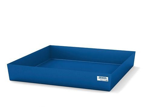 DENIOS Auffangwanne classic-line für 1 Fass, Stahl lackiert, ohne Gitterrost, H 190 mm, 259314