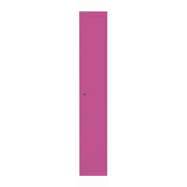 Bisley Garderobenschrank Office, 1 Fach mit Hutboden und 1 Kleiderhaken, Tiefe 305 mm, 681 fuchsia, CLK121681