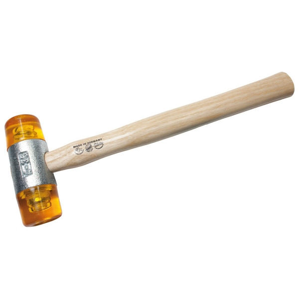 Dönges Kunststoffhammer mit lackiertem Eschenstiel, 60 mm, gelb, 131394