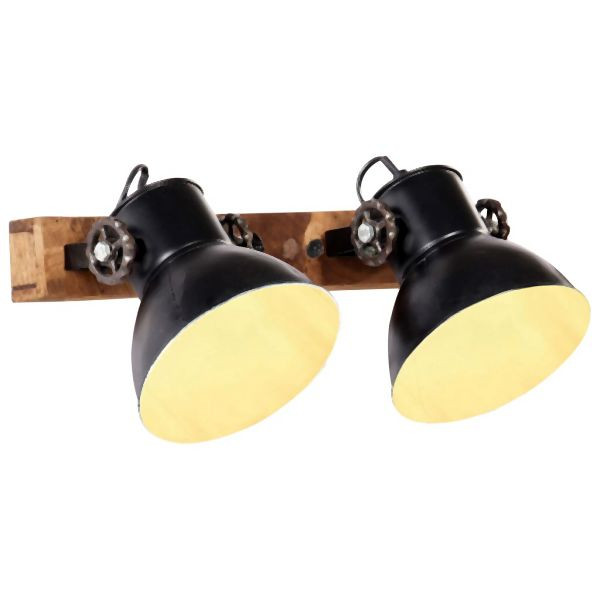 vidaXL Wandlampe Industriestil Schwarz 45x25 cm E27, 320513