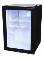 Produktbild von Gastro-Cool Flaschenkühlschrank - Minibar - schwarz/weiß - LED GCKW65, 204201 Gastro-Cool Flaschenkühlschrank - Minibar - schwarz/weiß - LED GCKW65, 204201
