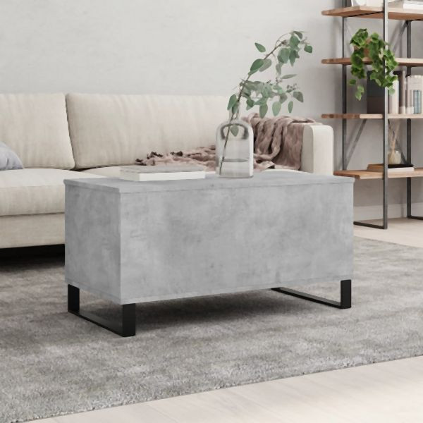 vidaXL Couchtisch Betongrau 90x44,5x45 cm Holzwerkstoff, 830984