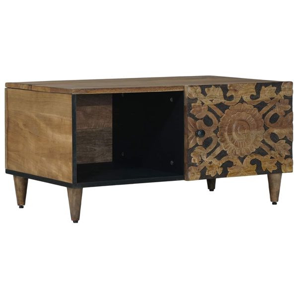 vidaXL Couchtisch Braun 80 x 50 x 40 cm Massivholz Mango, 4018336