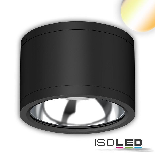 ISOLED LED Deckenaufbaustrahler IP65, schwarz, 25W, ColorSwitch 3000/4000/5000K, dimmbar, 115593
